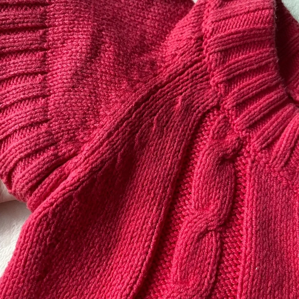 Gymboree Kids Cardigan Pink Cable Knit Short Sleeve Flower‎ Button Front 3T Cozy